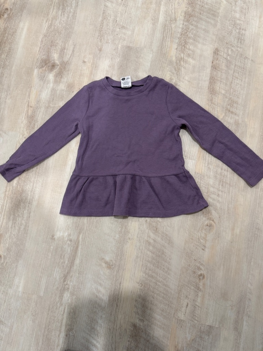 okie dokie Purple Long-Sleeve Peplum Top